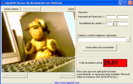 AjpdSoft Sensor de Movimiento con WebCam