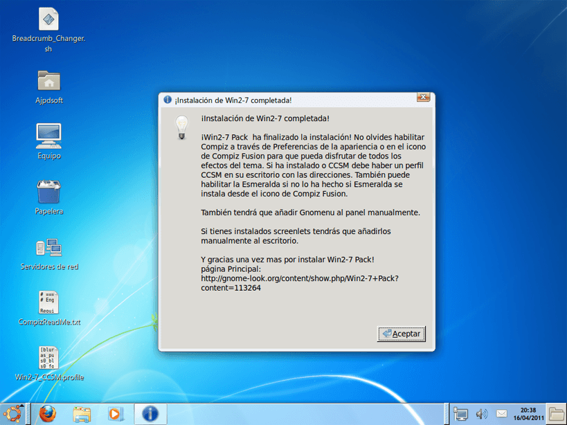 Transformar el tema visual de Linux en el de Windows 7 