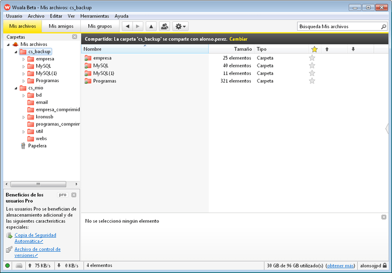 AjpdSoft Configurar y activar copias de seguridad automticas online en Wuala