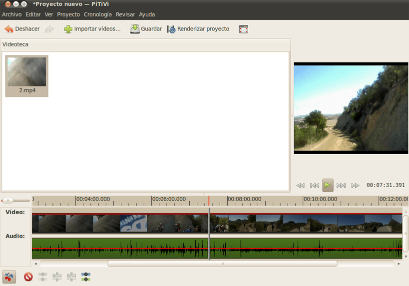 AjpdSoft Cómo quitar partes de un vídeo con PiTiVi en Linux, cortar clips