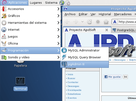 AjpdSoft Instalar pgAdmin en GNU Linux Debian para administrar PostgreSQL