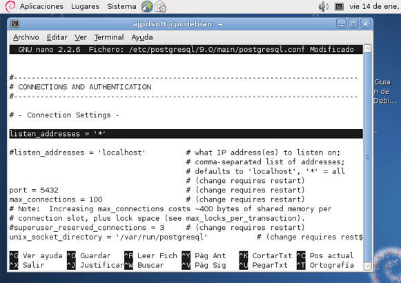 AjpdSoft Configurar PostgreSQL en Linux Debian para permitir conexiones externas